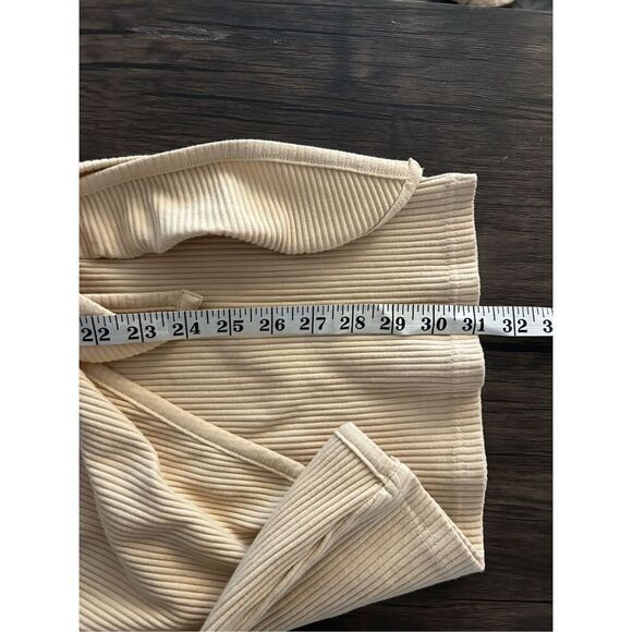 Superdown Revolve Dana Wrap Mini Dress in Nude Beige Size XS NWT Classic Clean - Picture 13 of 14